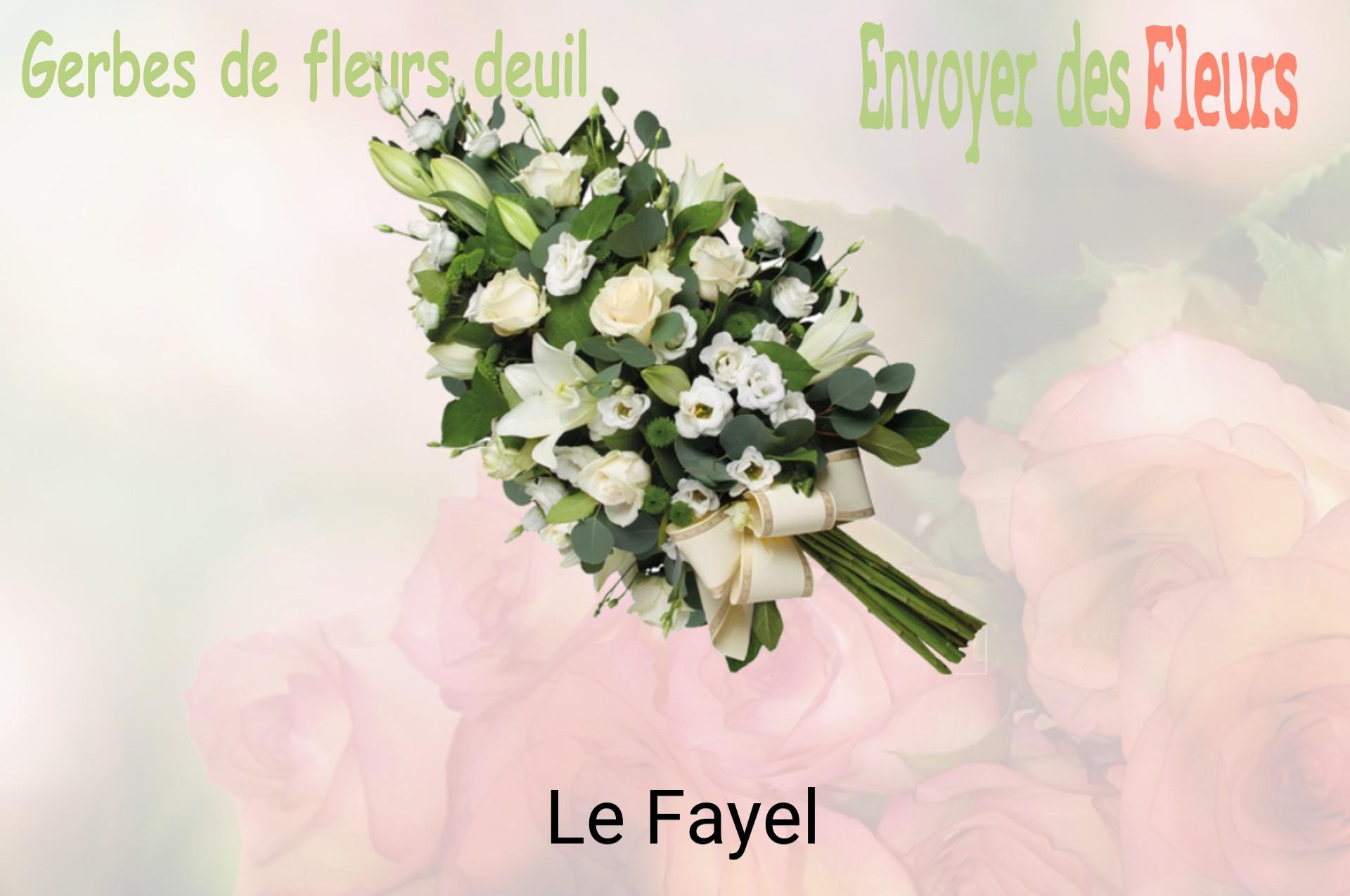 Gerbe de fleurs de deuil livrée à Le Fayel